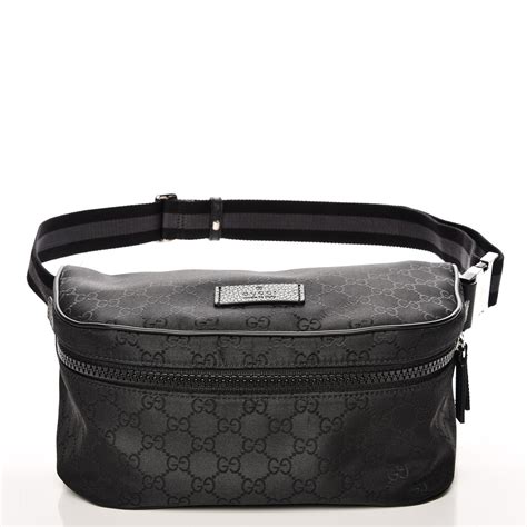 gucci nylon belt bag black|gucci fanny pack with tiger.